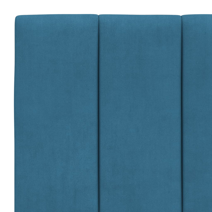 Bedframe Met Hoofdeinde Fluweel Blauw 90X190 Cm