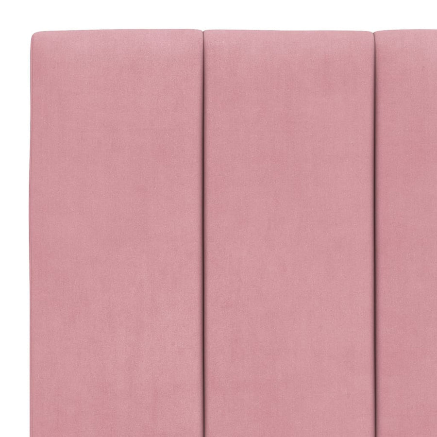 Bedframe Met Hoofdeinde Fluweel 90 x 190 cm Roze