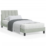Bedframe 90x200 cm fluweel lichtgrijs