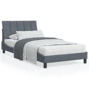 Bedframe 100x200 cm fluweel donkergrijs