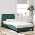 Bedframe zonder matras "Hanko" 100x200 cm fluweel donkergroen
