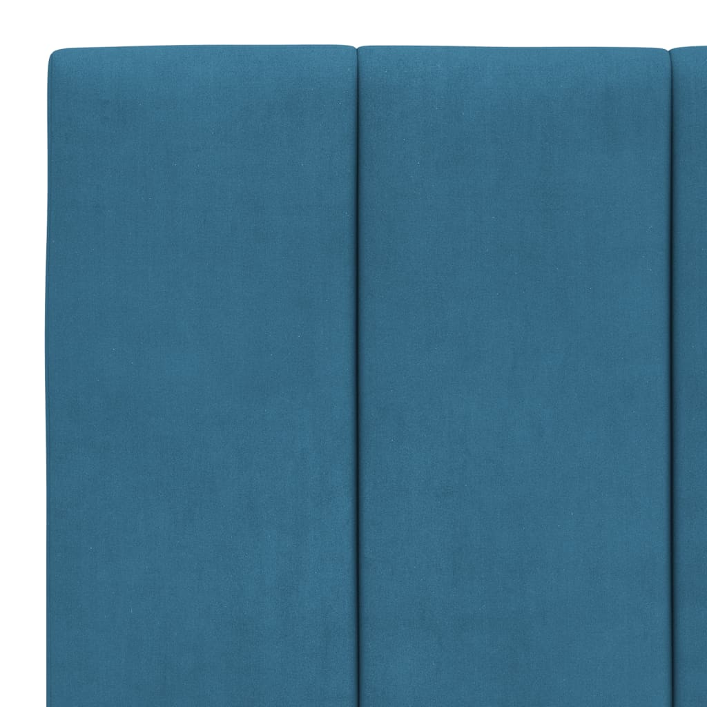 Bedframe Met Hoofdeinde Fluweel Blauw 100X200 Cm