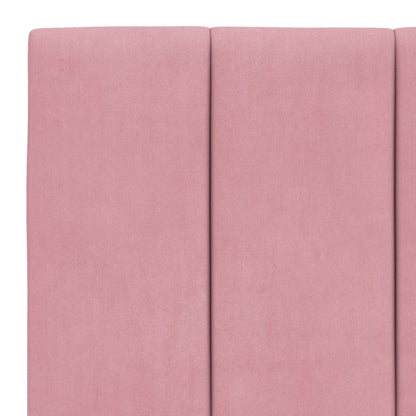 Bedframe Met Hoofdeinde Fluweel Roze 100X200 Cm
