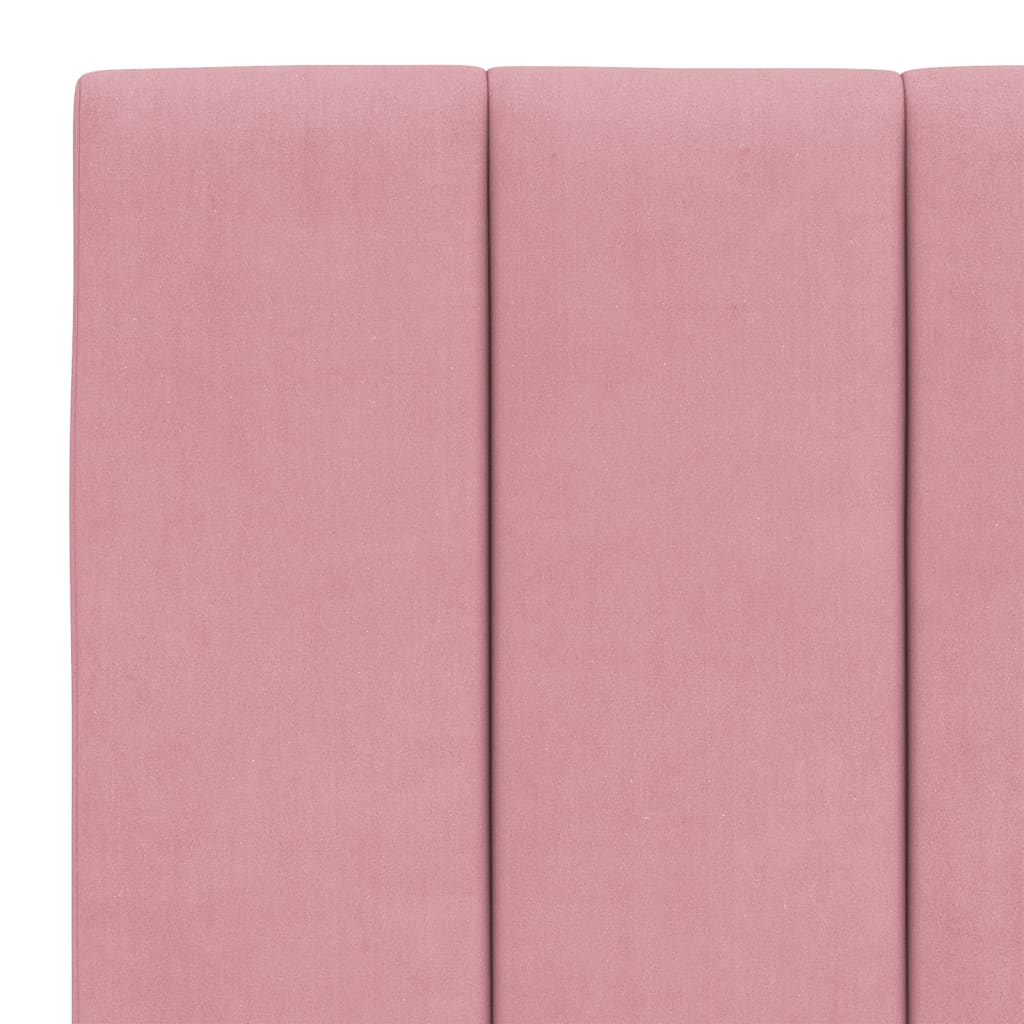 Bedframe Met Hoofdeinde Fluweel 120 x 200 cm Roze