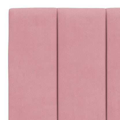 Bedframe Met Hoofdeinde Fluweel 120 x 200 cm Roze