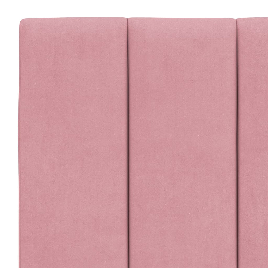 Bedframe Met Hoofdeinde Fluweel 120 x 200 cm Roze