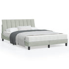 Bedframe 140x190 cm fluweel lichtgrijs