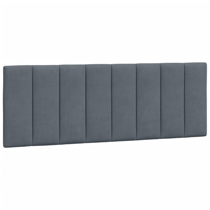 Bedframe Met Hoofdeinde Fluweel Donkergrijs 140X190 Cm
