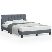 Bedframe 140x190 cm fluweel donkergrijs