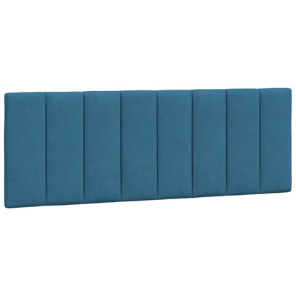 Bedframe Met Hoofdeinde Fluweel 140 x 190 cm Blauw