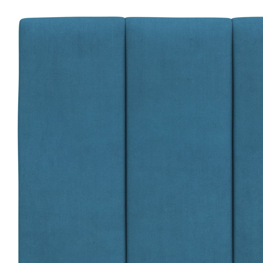 Bedframe Met Hoofdeinde Fluweel 140 x 190 cm Blauw