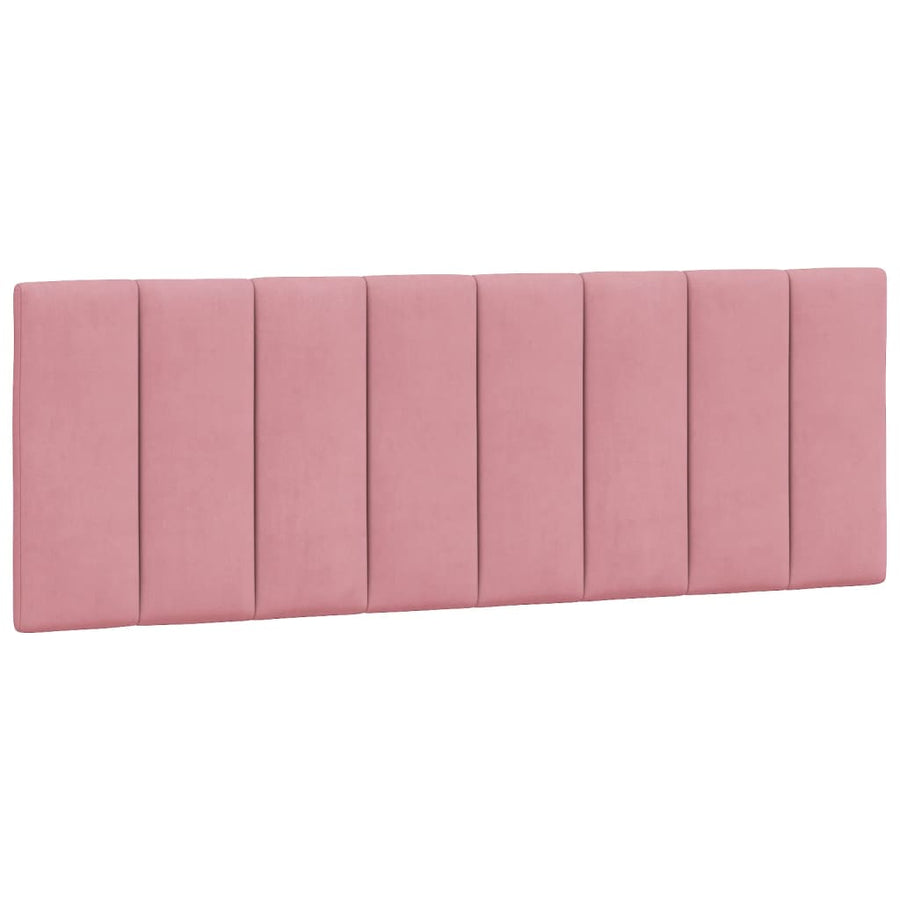 Bedframe Met Hoofdeinde Fluweel 140 x 190 cm Roze