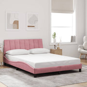 Bedframe roze fluweel 140x190 cm