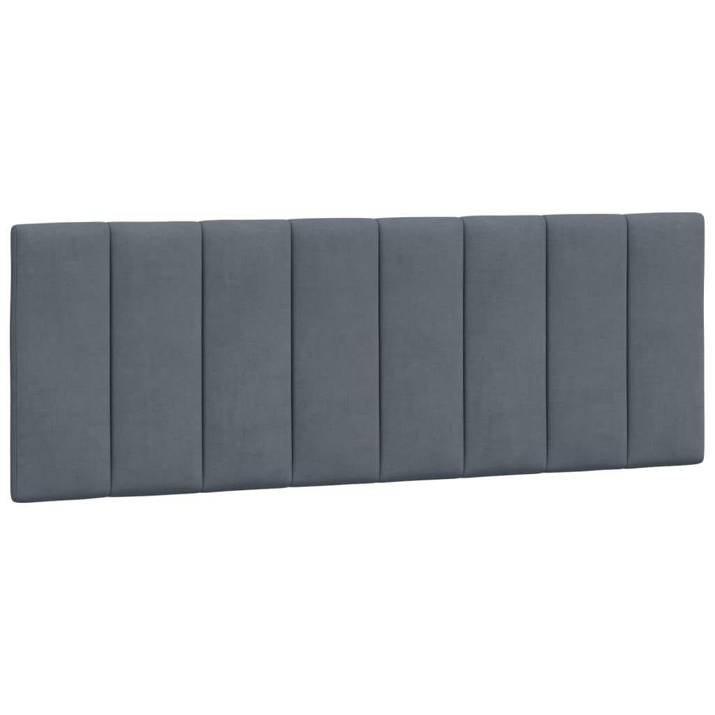 Bedframe Met Hoofdeinde Fluweel Donkergrijs 140X200 Cm
