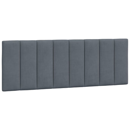Bedframe Met Hoofdeinde Fluweel Donkergrijs 140X200 Cm