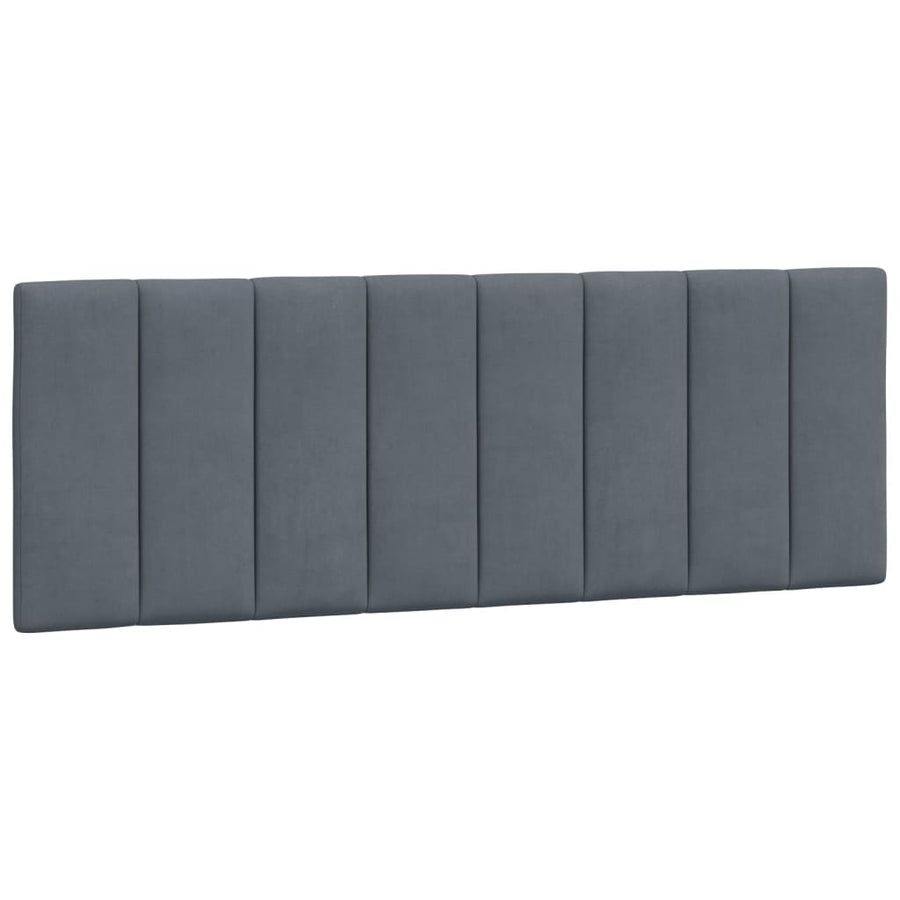 Bedframe Met Hoofdeinde Fluweel Donkergrijs 140X200 Cm