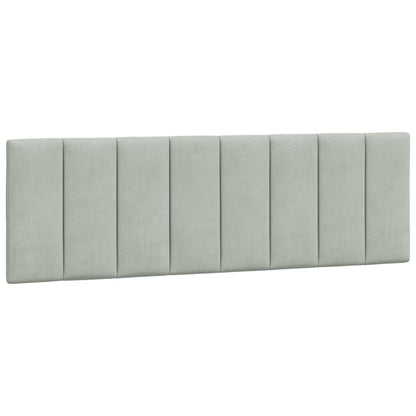 Bedframe Met Hoofdeinde Fluweel Lichtgrijs 160X200 Cm