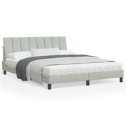 Bedframe 160x200 cm fluweel lichtgrijs