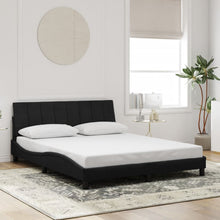 Bedframe Zonder Matras Fluweel 160 x 200 cm Zwart