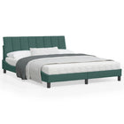 Bedframe Met Hoofdeinde Fluweel Donkergroen 160X200 Cm