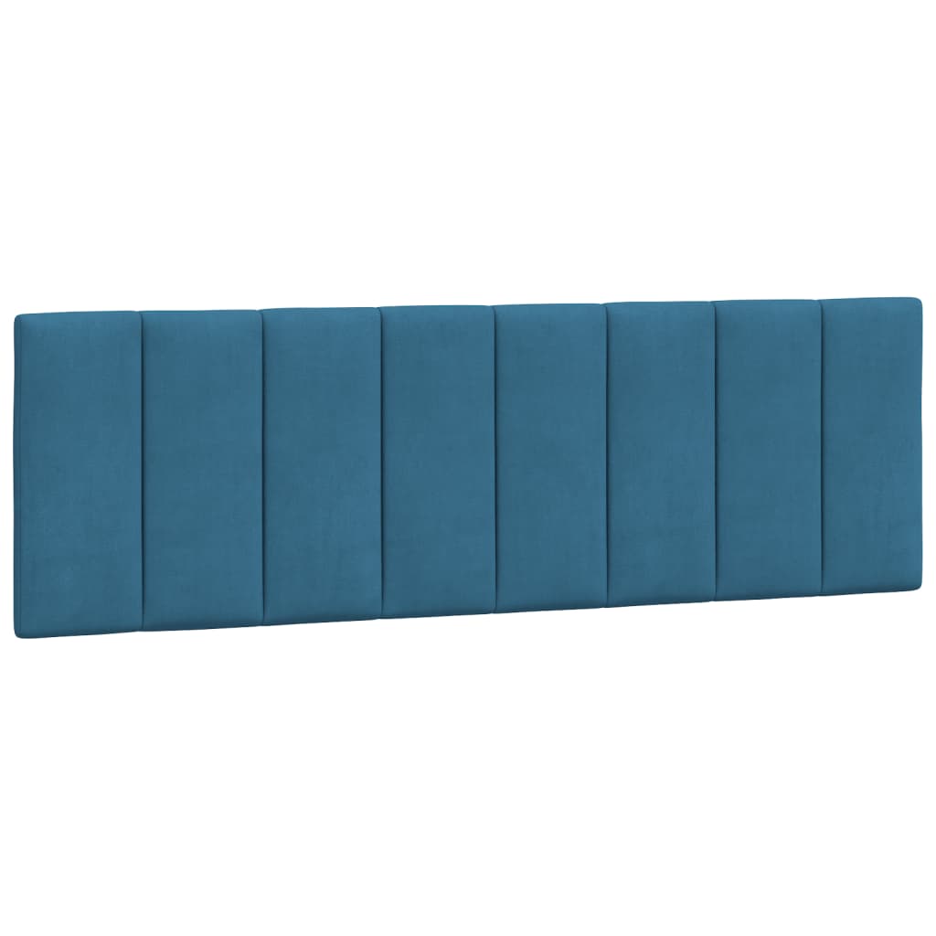 Bedframe Met Hoofdeinde Fluweel 160 x 200 cm Blauw