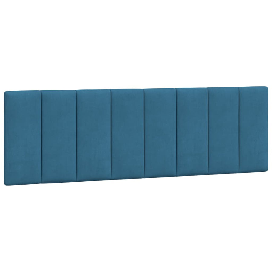 Bedframe Met Hoofdeinde Fluweel 160 x 200 cm Blauw