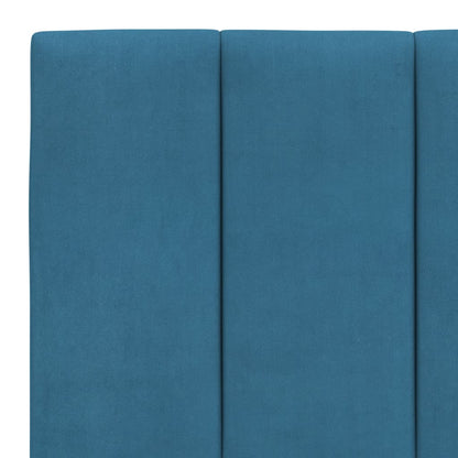 Bedframe Met Hoofdeinde Fluweel 160 x 200 cm Blauw