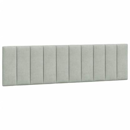Bedframe Met Hoofdeinde Fluweel Lichtgrijs 180X200 Cm
