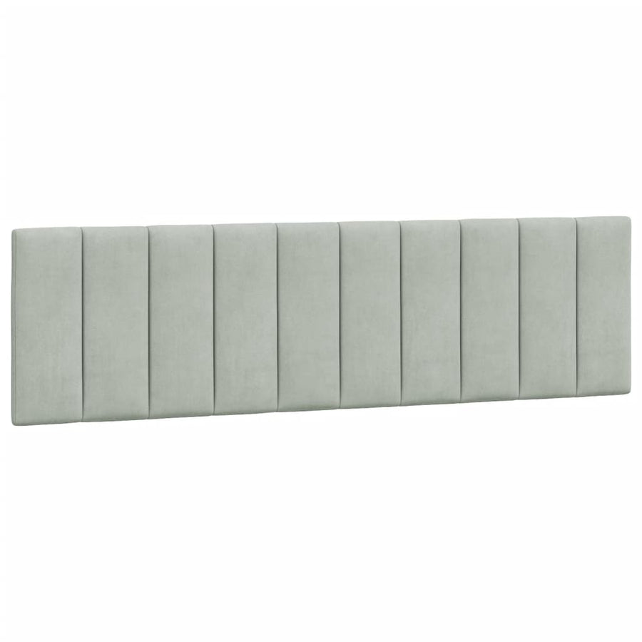 Bedframe Met Hoofdeinde Fluweel Lichtgrijs 180X200 Cm