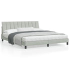 Bedframe 180x200 cm fluweel lichtgrijs