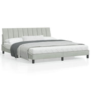 Bedframe 180x200 cm fluweel lichtgrijs