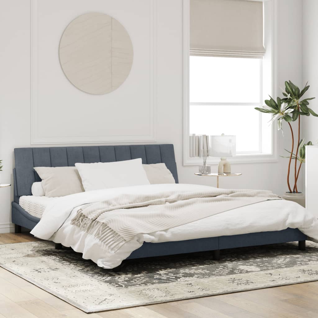 Bedframe Met Hoofdeinde Fluweel Donkergrijs 180X200 Cm