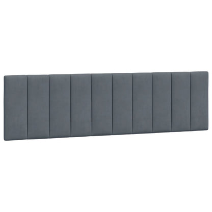 Bedframe Met Hoofdeinde Fluweel Donkergrijs 180X200 Cm