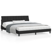 Bedframe 180x200 cm fluweel zwart
