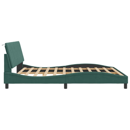 Bedframe Met Hoofdeinde Fluweel 180 x 200 cm Donkergroen