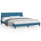 Bedframe fluweel blauw 180x200 cm