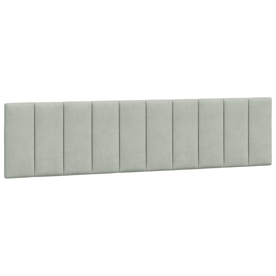 Bedframe Zonder Matras Fluweel 200 x 200 cm Lichtgrijs
