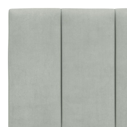 Bedframe Zonder Matras Fluweel 200 x 200 cm Lichtgrijs