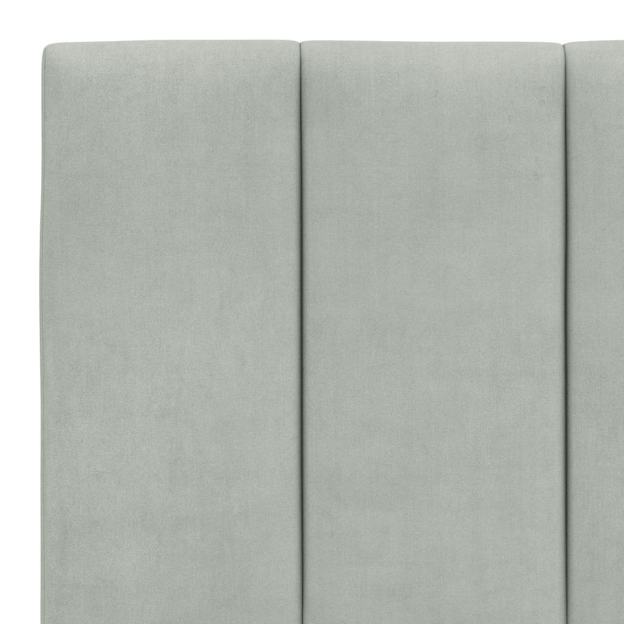 Bedframe Zonder Matras Fluweel 200 x 200 cm Lichtgrijs