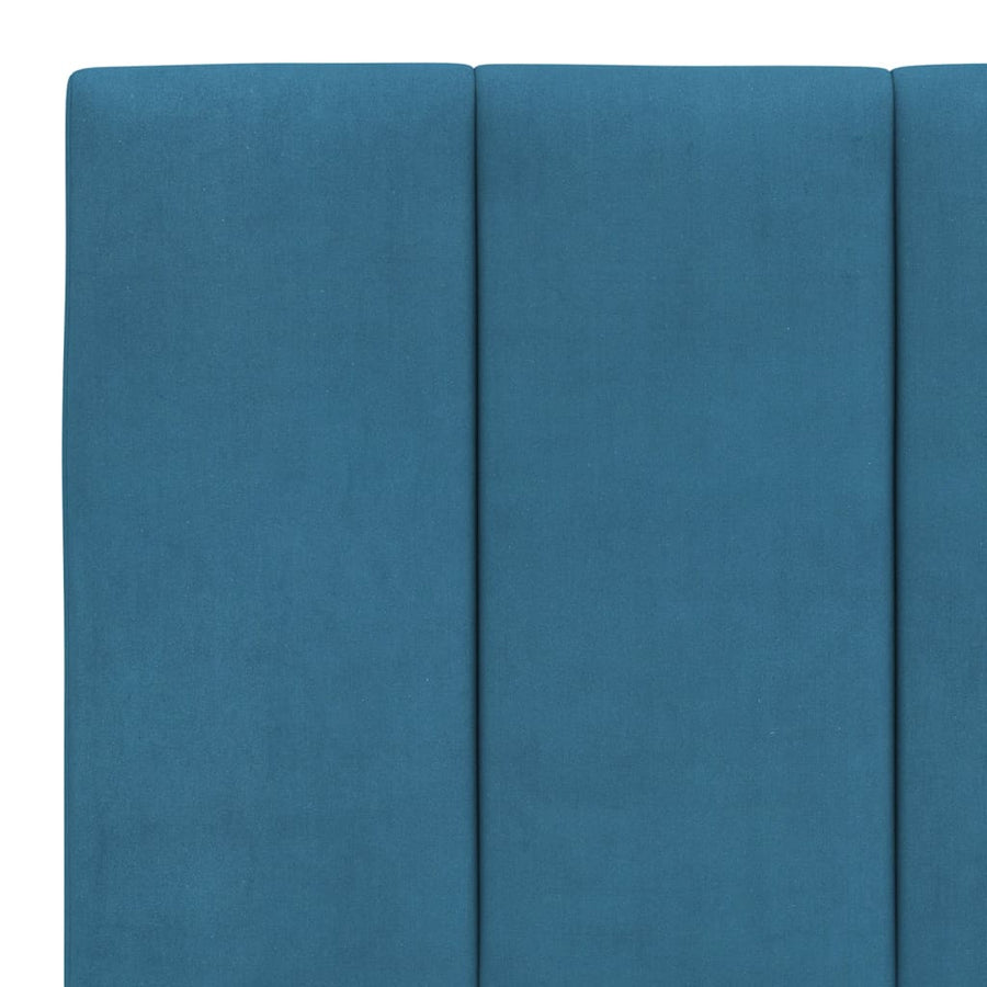 Bedframe Met Hoofdeinde Fluweel Blauw 200 x 200 cm Roze