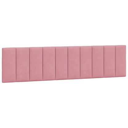 Bedframe Met Hoofdeinde Fluweel Roze 200 x 200 cm Blauw
