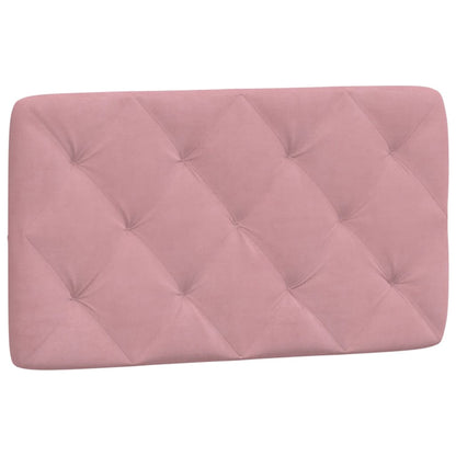 Bedframe met hoofdeinde fluweel roze 80x200 cm