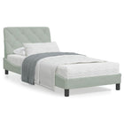 Bedframe 90x190 cm fluweel lichtgrijs