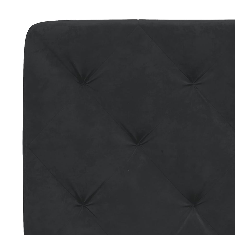 Bedframe met hoofdeinde fluweel zwart 90x190 cm