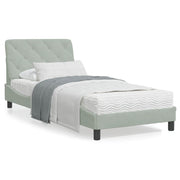 Bedframe 90x200 cm fluweel lichtgrijs