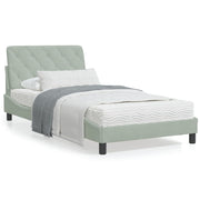 Bedframe 100x200 cm fluweel lichtgrijs