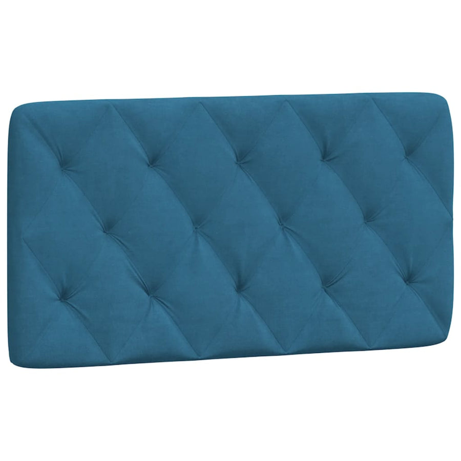 Bedframe met hoofdeinde fluweel blauw 100x200 cm