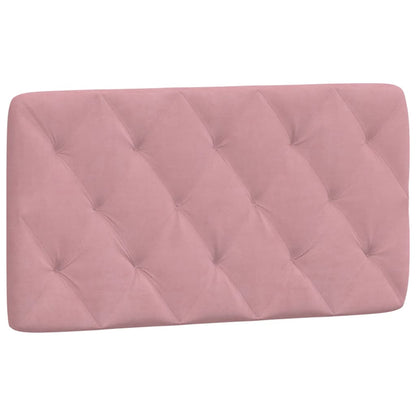 Bedframe met hoofdeinde fluweel roze 100x200 cm