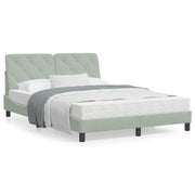 Bedframe 140x190 cm fluweel lichtgrijs