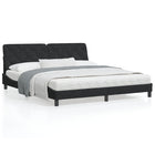 Bedframe 180x200 cm fluweel zwart